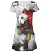 Panda Warrior Monk All Over Juniors V-Neck Dress