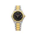 Ebel 1911 Steel 18K Yellow Gold Black Roman Dial Quartz Unisex Watch 187916 Pre-Owned