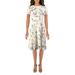 Lauren Ralph Lauren Womens Charley Floral Print Short Sleeves Wear to Work Dress