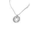 Roaman's Women's Plus Size Circle Pendant Necklace & Earring Set