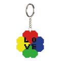 Zewfffr Print Kit DIY Love 4 Leaves Key Ring Stamp Craft Bead Cross Stitch Keychain