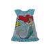 Disney Girls Aqua Blue Ariel Little Mermaid Inspired Print Nightgown