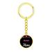 Dog Mom Keyring Borzoi Mama Circle Keychain Stainless Steel Or 18k Gold