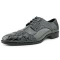 Bolano Men's Designer Cap Toe Formal Lace Up Oxford Dress Shoes Gray Size 12
