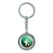 Hiker Hiking Symbol Mountain Nature Spinning Round Chrome Plated Metal Keychain Key Chain Ring