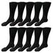 10 pairs Mens Breathable Comfortable Cotton Soft Fashion Casual Classic Crew Business Dress Socks Over the Calf Size 9-11 10-13