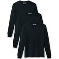 Daxton Premium Men Long Sleeves T Shirt Medium Weight Soft Cotton, 3Pk Black Black Black Large