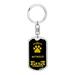 Dog Dad Gift Rottweiler Swivel Keychain Stainless Steel or 18k Gold