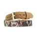 Nocona Western Belt Mens Leather Stitching Silver Skull Tan N2410522