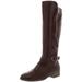 Material Girl Womens Winnnie Faux Leather Tall Riding Boots