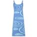 BELUPAI Knit Women Dress Sleeveless Paisley Wave Bodycon Long Dresses Sexy Summer Clothes Hollow Out Kintted Style Print Knitted