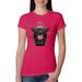 Freedom Rock Guitar Peace Eagle Womens Americana / American Pride Slim Fit Junior Tee, Raspberry, Small