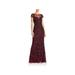 Adrianna Papell Womens Beaded Mermaid Formal Dress