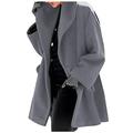 Bescita Women Shawl Collar Fleece Coat Elegant Blend Coats Long Coat Outerwear Jackets