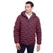 Men's Loft Puffer Jacket - BURGNDY/ OLY BLU - M