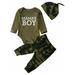 Farrubbyine8 Newborn Baby Boy Girl Camo Outfit Romper Bodysuit Pants Tracksuit