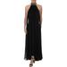 Laundry by Shelli Segal Womens Jeweled Halter Evening Dress