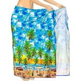 LA LEELA Women Stylish Beach Bikini Cover Up Wrap Skirt Sarong Swimsuit Pareo