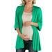 24seven Comfort Apparel Open Front Elbow Length Sleeve Maternity Cardigan, M011309, Made in USA