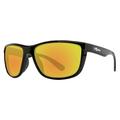 Piranha "Python" Shiny Black Frame Sunglasses with Red Mirror Lens