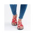 UKAP Womens Summer Flat Sandals Strap Yoga Casual Lightweight Beach Shoes Size 4.5-12