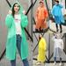 UK Waterproof Jacket Clear PVC Raincoat Rain Coat Hooded Poncho Rainwear Unisex