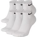 Nike Everyday Cushion Low Training Socks, Unisex Socks with Sweat-Wicking Dri-FIT Technology, White (6 Pair), Large