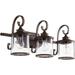 Salome 3-Light Vanity Light in Brown Laurel Foundry Modern Farmhouse® | 11 H x 26.75 W x 9 D in | Wayfair 2E8F7E439297492A93D632C79C9C9577