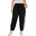 Women's Plus Size Running Gym Lace Up High Waist Stretch Sportwear Pocket Pants