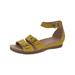 Dansko Womens Astrid Leather Ankle Strap Wedge Sandals