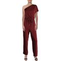 Lauren Ralph Lauren Womens Rasma One Shoulder Drawstring Jumpsuit