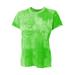 A4 NW3295 Womens Cloud Dye Tech Tee - Lime - S