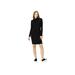 Brand - Daily Ritual Women's Long-Sleeve Turtleneck Dress, Black, X-Small