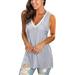 Colisha Tunic Tank Tops for Women Casual Loose V-neck Sleeveless Tunic Blouse Plain Cami Vest Top Sexy V-neck Tee Blouse