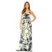21619-CB-3X Riviera Sun Summer Dresses Maxi Dress Sundresses for Women (1X, Black / Cream)