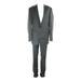 Kenneth Cole Reaction Mens Grey Mini Stripe Slim Fit 2Pc Suit 44L-37W