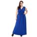 STYLEWORD Plus Size Women V Neck Sleeveless Wrap Maxi Dress Ladies Evening Party Prom Wedding Dress