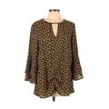 Pre-Owned Weekend Suzanne Betro Women's Size L Long Sleeve Blouse