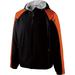 Adult Polyester Full Zip Hooded Homefield Jacket - BLACK/ ORANGE - M