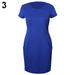 Besufy Woman Dress Round Neck Short Sleeves Acrylic Spandex Streetwear