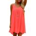 Women Beach Dress Spaghetti Strap Women Sleeveless Mini Dress Sexy Beach Wear Boho Loose Sundress