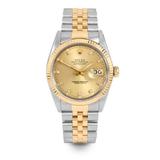 Pre Owned Rolex Datejust 16013 w/ Champagne Diamond Dial 36mm Men's Watch (Certified Authentic & Warranty Included)