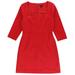 Ann Taylor Scoop Neck 3/4 Sleeve Dress Womens Dresses