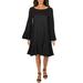 French Connection Womens Matuku Lulu Ponte Bell Sleeves Wear to Work Dress