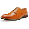 Bruno Marc Mens Formal Modern Classic Oxfords Fashion Lace Up Leather Business Shoes Party Wedding Shoes For Men PRIME-1 BROWN Size 9