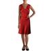 Lauren Ralph Lauren Womens Faux Wrap Ruched Cocktail Dress