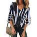 Ruffle Sleeve Top Blouse For Women Chiffon Bell Sleeves Tunic Loose Shirt Ladies Summer Casual Loose Blouse Tops Boho Beach Holiday Baggy Blouse Tops