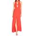 Jill Jill Stuart NEW Orange Womens Size 10 High-Neck Cutout Gown Dress