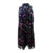 Tommy Hilfiger Women's Mock-Neck Floral Velvet Burnout Dress