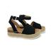 Women's Summer Sandals Platform Open Toe Wedge Heels Ankle Strap Casual Shoes